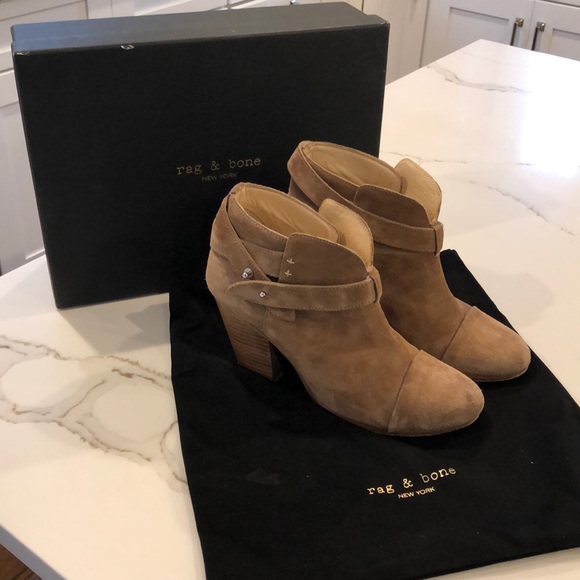 rag & bone Shoes - Rag & Bone Harrow Booties Taupe Suede - 39.5